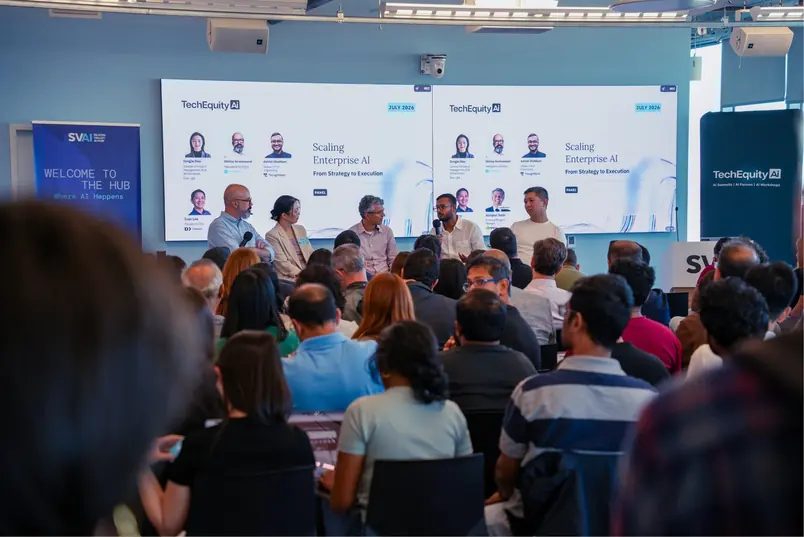 Audience at a monthly forum